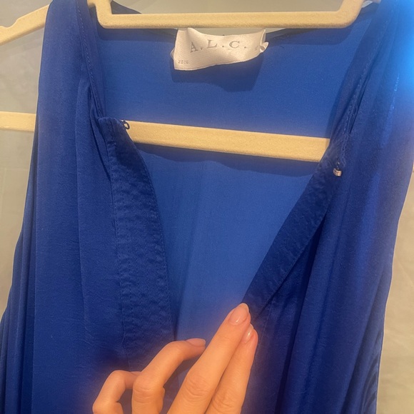 A.L.C. Satin Sapphire Blue Maxi Dress - Picture 3 of 4